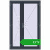 Pricing Internal doors 1300x2050 mm REHAU BASE 60 TERRACE (Т94) ANTHRACITE_GREY_STRUKTURAL two-sided. Price: 662,22 €