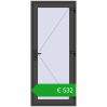 Pricing Drzwi wewnętrzne 900x2100 mm REHAU BASE 60 TERRACE (Т94) BASALT_GREY dwustronny. Price: 531,51 €