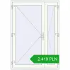 Pricing Internal doors 1400x2000 mm REHAU BASE 60 TERRACE (Т94) RAL 9016 Traffic white two-sided. Price: 2 418.83 PLN