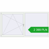 Pricing Tilt-and-Turn 2510x1300 mm REHAU OPTIMUM EURO-DESIGN 70 RAL 9016 Traffic white two-sided. Price: 2 398.76 PLN