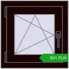 Pricing Tilt-and-Turn 500x500 mm REHAU OPTIMUM EURO-DESIGN 70 CHOCOLATE_BROWN two-sided. Price: 620.69 PLN