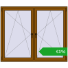 Pricing Tilt-and-Turn 1700x1400 mm REHAU OPTIMUM EURO-DESIGN 70 GOLDEN OAK two-sided. Price: 595,72 €