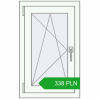 Pricing Tilt-and-Turn 500x800 mm REHAU OPTIMUM EURO-DESIGN 70 RAL 9016 Traffic white two-sided. Price: 338.29 PLN
