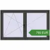 Pricing Tilt-and-Turn 1800x1100 mm KORSA ENERGY-SAVING REHAU SYNEGO MD. Price: 765.35 EUR