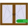 Ustalenie cen Okna skrzydłowe 1500x1220 mm REHAU ENERGY-SAVING SYNEGO MD GOLDEN OAK dwustronny. Cena: 576,03 €