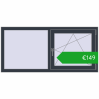 Ustalenie cen Okna skrzydłowe 1500x700 mm EPSILON OPTIMA ANTHRACITE_GREY_STRUKTURAL dwustronny. Cena: 148,85 €