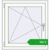 Pricing Tilt-and-Turn 750x800 mm REHAU OPTIMUM EURO-DESIGN 70 RAL 9016 Traffic white two-sided. Price: 187,61 €
