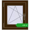 Ustalenie cen Okna skrzydłowe 500x560 mm REHAU OPTIMUM EURO-DESIGN 70 DARK_OAK dwustronny. Cena: 627,55 zł