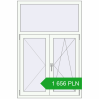 Pricing Tilt-and-Turn 1000x1500 mm REHAU OPTIMUM EURO-DESIGN 70 RAL 9016 Traffic white two-sided. Price: 1 656.4 PLN
