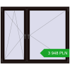 Pricing Tilt-and-Turn 1810x1490 mm REHAU ENERGY-SAVING SYNEGO MD BLACK_BROWN two-sided. Price: 3 948.4 PLN