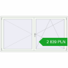 Pricing Tilt-and-Turn 2250x1200 mm REHAU OPTIMUM EURO-DESIGN 70 RAL 9016 Traffic white two-sided. Price: 2 839.19 PLN