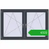 Ustalenie cen Okna skrzydłowe 1560x995 mm REHAU ENERGY-SAVING SYNEGO MD ANTHRACITE_GREY_STRUKTURAL dwustronny. Cena: 521,83 €