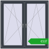 Ustalenie cen Okna skrzydłowe 1500x1500 mm REHAU OPTIMUM EURO-DESIGN 70 ANTHRACITE_GREY_STRUKTURAL dwustronny. Cena: 536,63 €