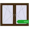 Pricing Tilt-and-Turn 1410x1130 mm REHAU ENERGY-SAVING SYNEGO MD DARK_OAK two-sided. Price: 531,63 €