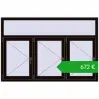Pricing Okna skrzydłowe 1788x1178 mm REHAU OPTIMUM EURO-DESIGN 70 BLACK_BROWN dwustronny. Price: 672,27 €
