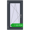 Pricing Tilt-and-Turn 540x1000 mm REHAU OPTIMUM EURO-DESIGN 70 ANTHRACITE_GREY_STRUKTURAL two-sided. Price: 1 122.14 PLN