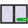 Ustalenie cen Okna skrzydłowe 1770x1250 mm REHAU ENERGY-SAVING SYNEGO MD BLACK_ULTI-MATT dwustronny. Cena: 587,71 €