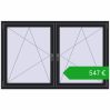 Ustalenie cen Okna skrzydłowe 1770x1115 mm REHAU ENERGY-SAVING SYNEGO MD BLACK_ULTI-MATT dwustronny. Cena: 546,95 €