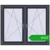 Ustalenie cen Okna skrzydłowe 1320x1085 mm REHAU ENERGY-SAVING SYNEGO MD ANTHRACITE_GREY_STRUKTURAL dwustronny. Cena: 502,06 €