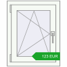 Pricing Tilt-and-Turn 540x670 mm REHAU OPTIMUM EURO-DESIGN 70 RAL 9016 Traffic white two-sided. Price: 123.42 EUR