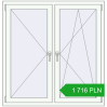 Pricing Tilt-and-Turn 1260x1300 mm REHAU OPTIMUM EURO-DESIGN 70 RAL 9016 Traffic white two-sided. Price: 1 715.86 PLN