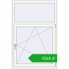 Pricing Tilt-and-Turn 1000x1500 mm REHAU OPTIMUM EURO-DESIGN 70 RAL 9016 Traffic white two-sided. Price: 1063,58 zł