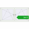 Pricing Tilt-and-Turn 1770x890 mm REHAU ENERGY-SAVING SYNEGO MD RAL 9016 Traffic white two-sided. Price: 363,55 €
