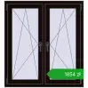 Pricing Tilt-and-Turn 1050x1145 mm REHAU ENERGY-SAVING SYNEGO MD BLACK_BROWN two-sided. Price: 1853,70 zł
