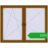 Pricing Tilt-and-Turn 1900x1500 mm REHAU OPTIMUM EURO-DESIGN 70 GOLDEN OAK two-sided. Price: 491,34 €