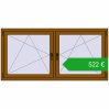 Pricing Tilt-and-Turn 1770x860 mm REHAU ENERGY-SAVING SYNEGO MD GOLDEN OAK two-sided. Price: 522,04 €
