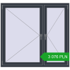 Pricing Tilt-and-Turn 1450x1350 mm REHAU OPTIMUM EURO-DESIGN 70 ANTHRACITE_GREY_STRUKTURAL two-sided. Price: 3 076.19 PLN