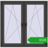 Ustalenie cen Okna skrzydłowe 1320x1295 mm REHAU ENERGY-SAVING SYNEGO MD BASALT_GREY dwustronny. Cena: 508,47 €