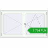 Pricing Tilt-and-Turn 1400x800 mm REHAU ENERGY-SAVING SYNEGO MD RAL 9016 Traffic white two-sided. Price: 1 733.79 PLN