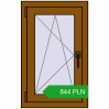 Pricing Tilt-and-Turn 500x800 mm REHAU OPTIMUM EURO-DESIGN 70 GOLDEN OAK two-sided. Price: 844.19 PLN