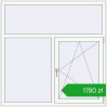 Pricing Tilt-and-Turn 1500x1500 mm REHAU ENERGY-SAVING SYNEGO MD RAL 9016 Traffic white two-sided. Price: 1779,97 zł