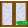 Ustalenie cen Okna skrzydłowe 1365x1295 mm REHAU ENERGY-SAVING SYNEGO MD GOLDEN OAK dwustronny. Cena: 618,99 €