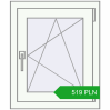 Pricing Tilt-and-Turn 540x647 mm REHAU OPTIMUM EURO-DESIGN 70 RAL 9016 Traffic white two-sided. Price: 518.79 PLN