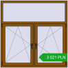 Pricing Tilt-and-Turn 1500x1500 mm REHAU OPTIMUM EURO-DESIGN 70 GOLDEN OAK two-sided. Price: 3 020.84 PLN