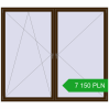 Pricing Tilt-and-Turn 2500x2200 mm REHAU ENERGY-SAVING SYNEGO MD DARK_OAK two-sided. Price: 7 150.11 PLN