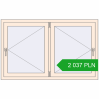 Pricing Tilt-and-Turn 1450x900 mm REHAU OPTIMUM EURO-DESIGN 70 CREAME_WHITE_50L-2 two-sided. Price: 2 036.78 PLN