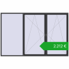 Ustalenie cen Okna skrzydłowe 3600x2300 mm REHAU OPTIMUM EURO-DESIGN 70 ANTHRACITE_GREY_GLATT dwustronny. Cena: 2212,36 €