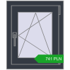 Pricing Tilt-and-Turn 500x600 mm REHAU OPTIMUM EURO-DESIGN 70 ANTHRACITE_GREY_STRUKTURAL two-sided. Price: 741.24 PLN