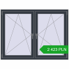 Pricing Okna skrzydłowe 1545x1145 mm REHAU ENERGY-SAVING SYNEGO MD ANTHRACITE_GREY_STRUKTURAL dwustronny. Price: 2423,11 zł