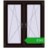 Ustalenie cen Okna skrzydłowe 1000x1150 mm EPSILON OPTIMA BLACK_BROWN dwustronny. Cena: 243,11 €