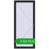 Pricing Tilt-and-Turn 1050x2400 mm REHAU ENERGY-SAVING SYNEGO MD BLACK_ULTI-MATT two-sided. Price: 3 023.73 PLN