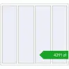 Pricing Okna skrzydłowe 2000x1800 mm ALU STANDARD 72 RAL 9016 Traffic white dwustronny. Price: 4291,33 zł