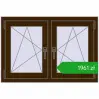 Ustalenie cen Okna rozwierne 1005x680 mm REHAU ENERGY-SAVING SYNEGO MD DARK_OAK dwustronny. Cena: 1961,07 zł