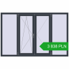Pricing Tilt-and-Turn 2000x1295 mm REHAU OPTIMUM EURO-DESIGN 70 ANTHRACITE_GREY_STRUKTURAL two-sided. Price: 3 838.43 PLN