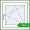 Pricing Tilt-and-Turn 600x600 mm REHAU OPTIMUM EURO-DESIGN 70 RAL 9016 Traffic white two-sided. Price: 615.76 PLN