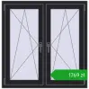 Pricing Tilt-and-Turn 1050x1070 mm REHAU ENERGY-SAVING SYNEGO MD BLACK_ULTI-MATT two-sided. Price: 1768,88 zł